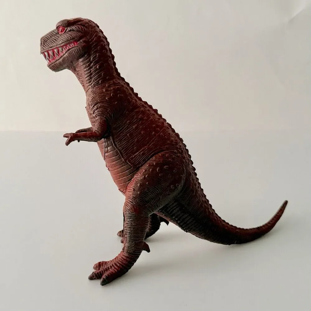 Lot of 4 Vintage Assorted Dinosaurs Plastic/Rubber Embossed - Up to 8.5
